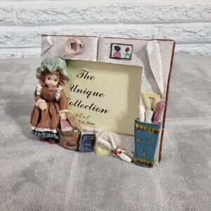Unique Collection Prairie School Girl Photo Frame 3.5x5 3D Resin Picture S10E
